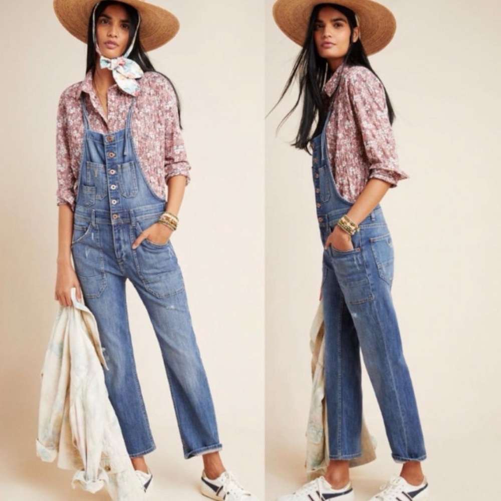Anthropologie Pilcro Women's Painter Denim Overalls Plus 20w